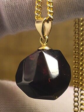28.20ctw Beautiful Polished Natural Garnet W/ 925 Gold Vermeil Bail